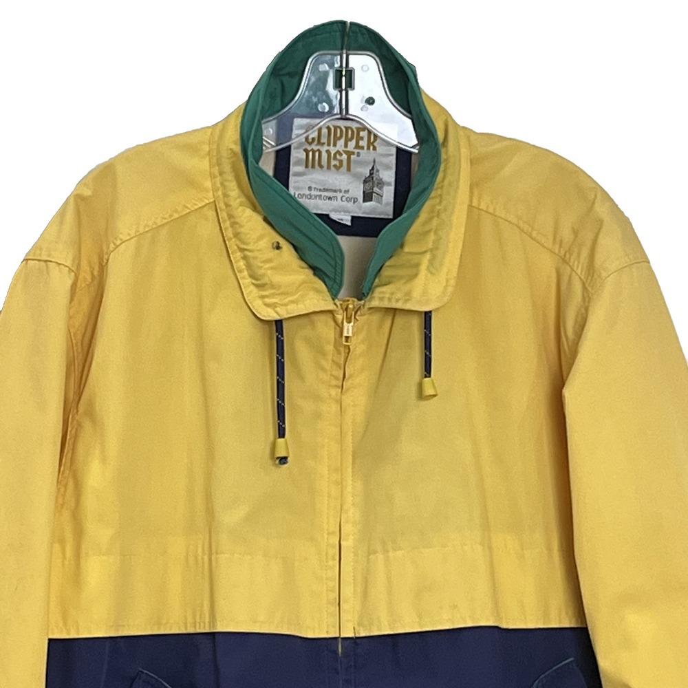 Vintage Clipper Mist Mens Colorblock Windbreaker M Londontown Corp Jacket Retro - Picture 4 of 14